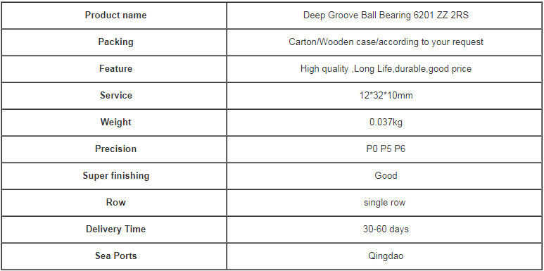 Diep de GroefKogellager 6201 Buitendiameter 12*32*10mm van Mini Size GCR15