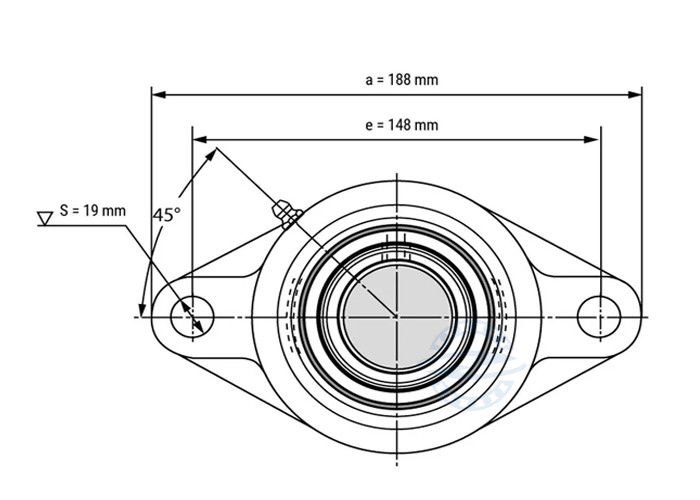 Het Kogellager van het transmissiesysteemp6 UCFL209 Hoofdkussen met Huisvestingsgrootte 40*45*50mm